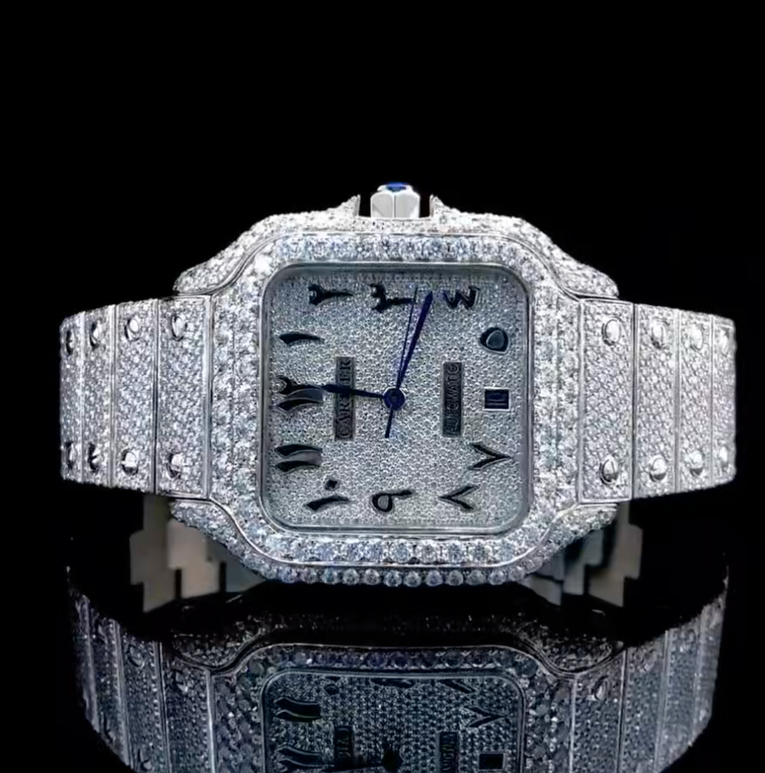 Vincenzo Onyx™️ VVS Moissanite Diamonds Arabic Accent Luxury Watch