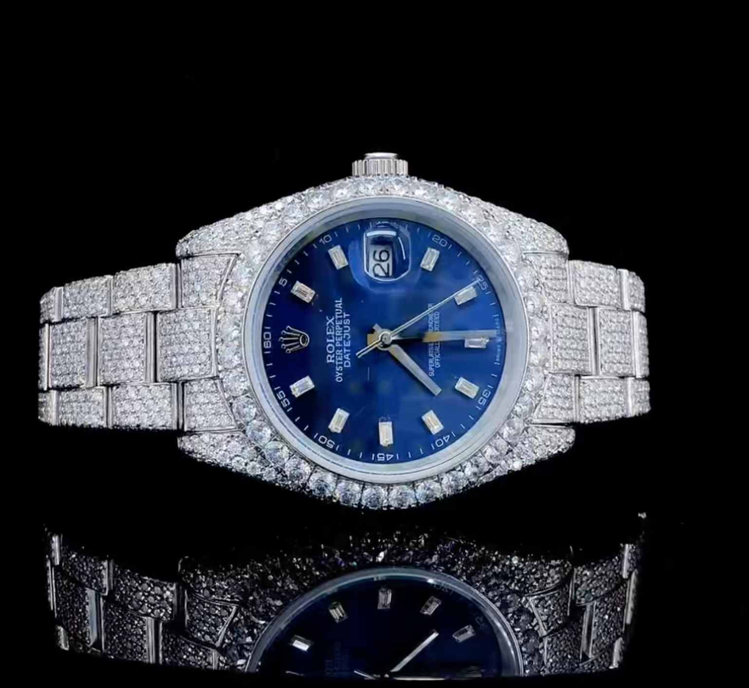 Vincenzo Onyx™️ VVS Moissanite Diamond Inner Azul Luxury Watch