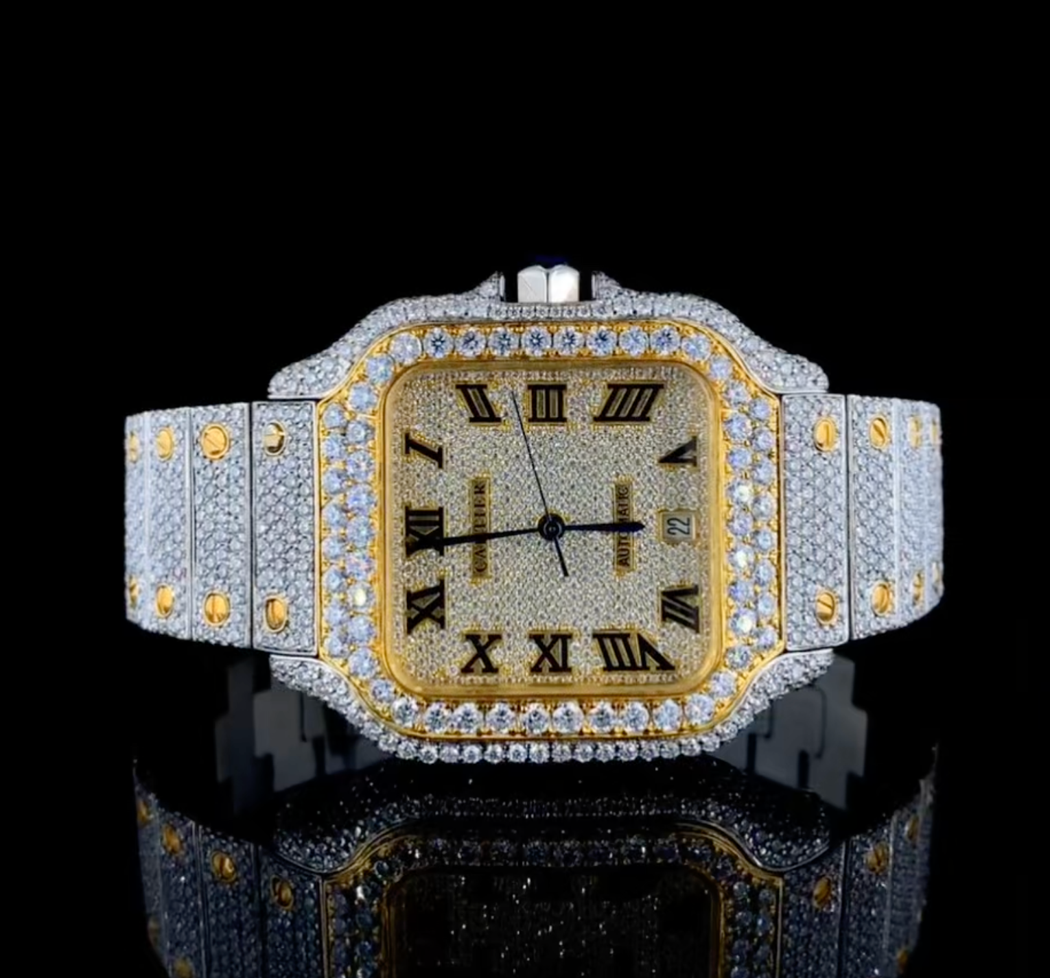 Vincenzo Onyx™️ VVS Moissanite Diamond Uramani Luxury Watch