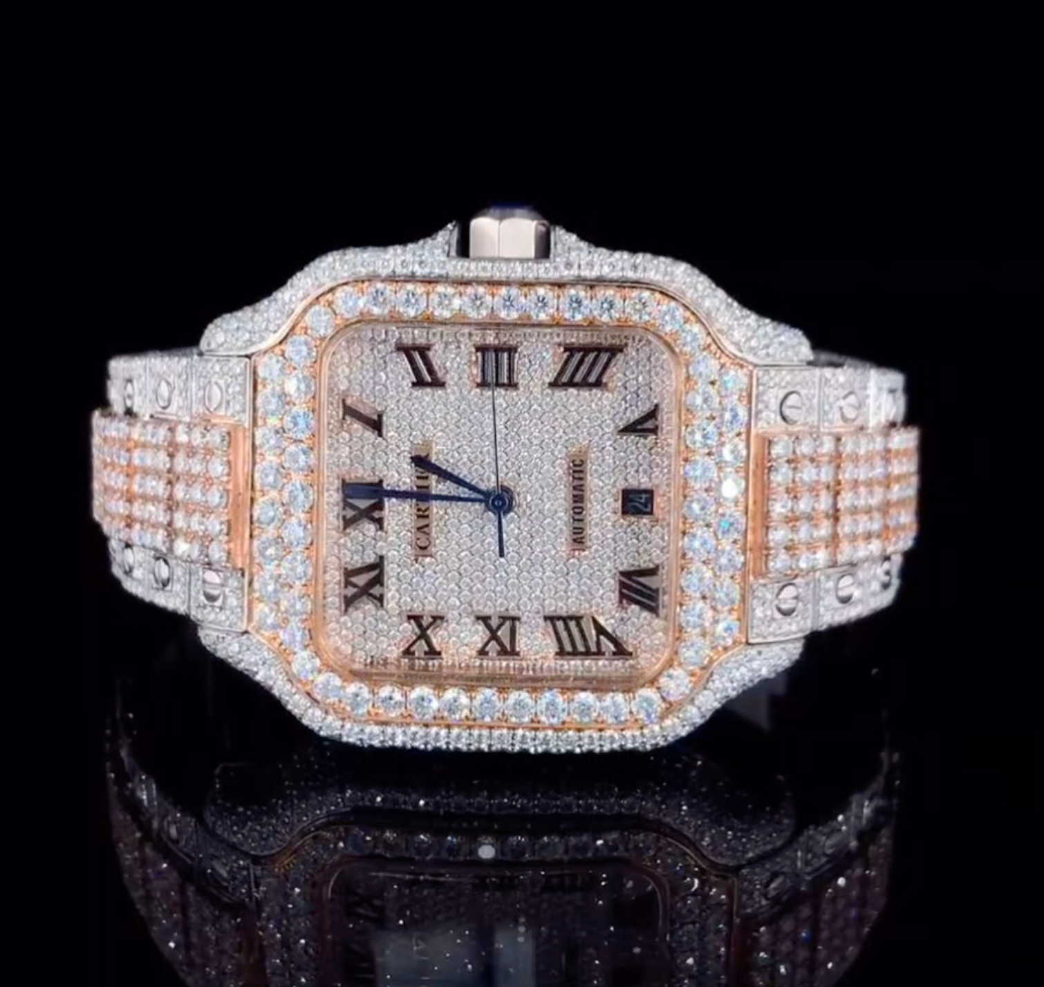 Vincenzo Onyx™️ VVS Moissanite Diamond Retoniji Luxury Watch