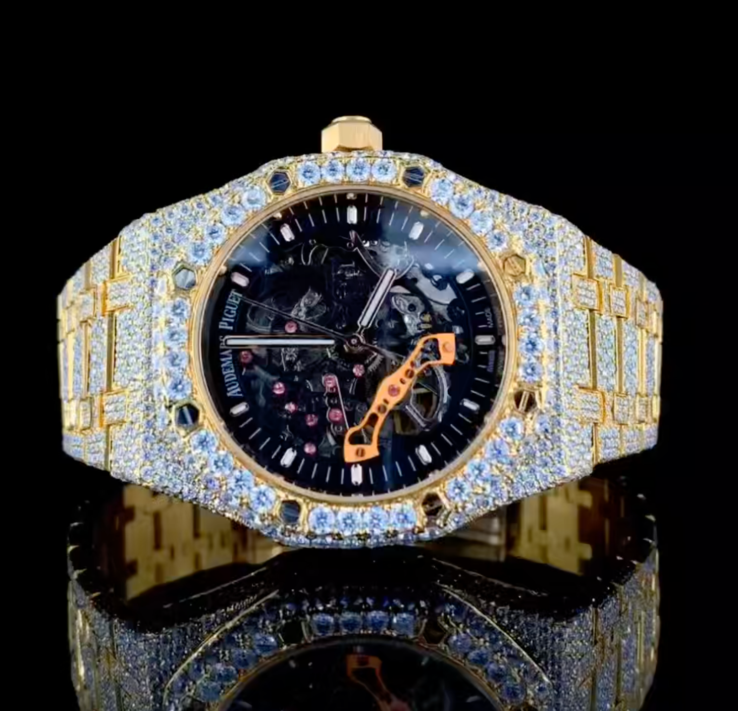 Vincenzo Onyx™️ VVS Moissanite Diamonds Shaded Core Luxury Watch