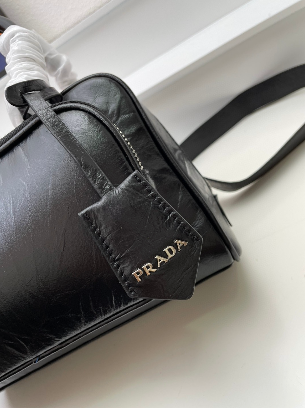 Luxury Black Silk Leather Design Fashion Handbag