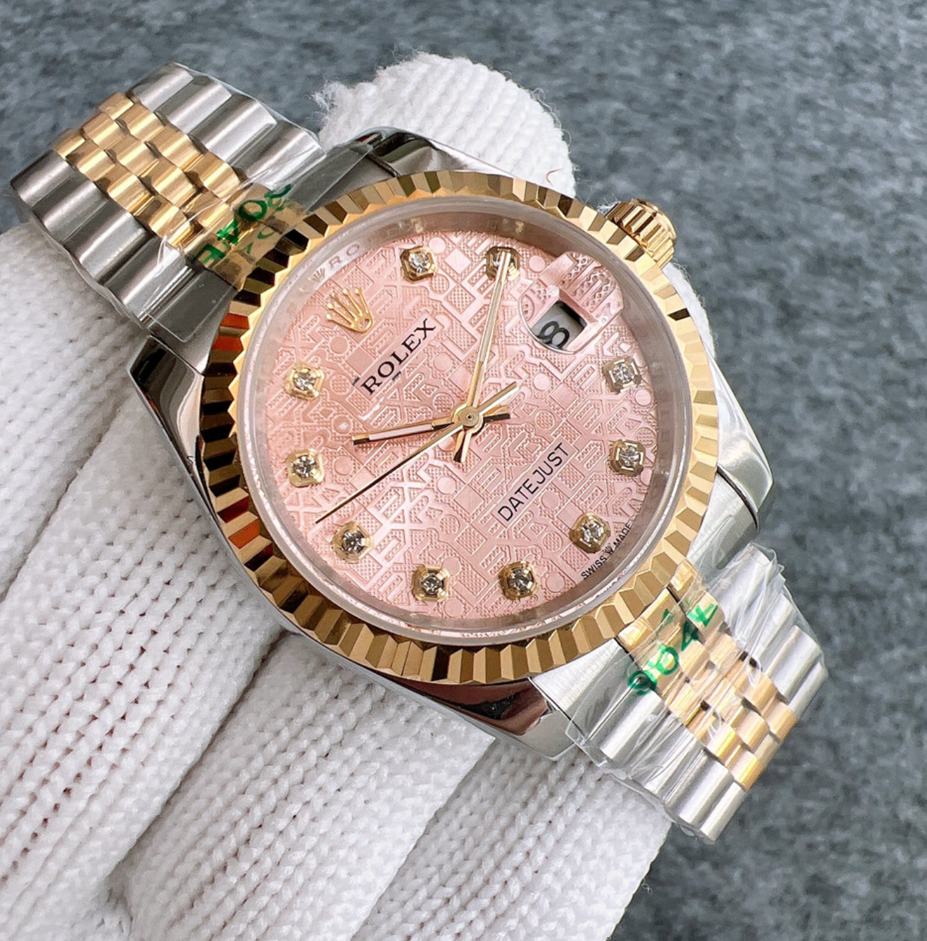 Luxury Hybrid Pink Fashion Watch