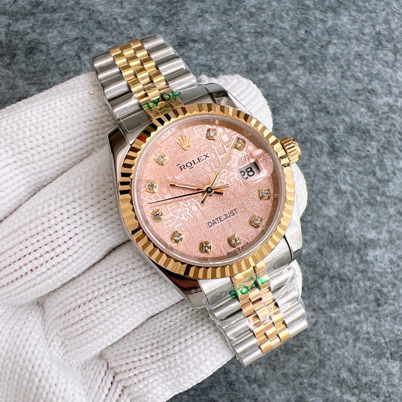 Luxury Hybrid Pink Fashion Watch