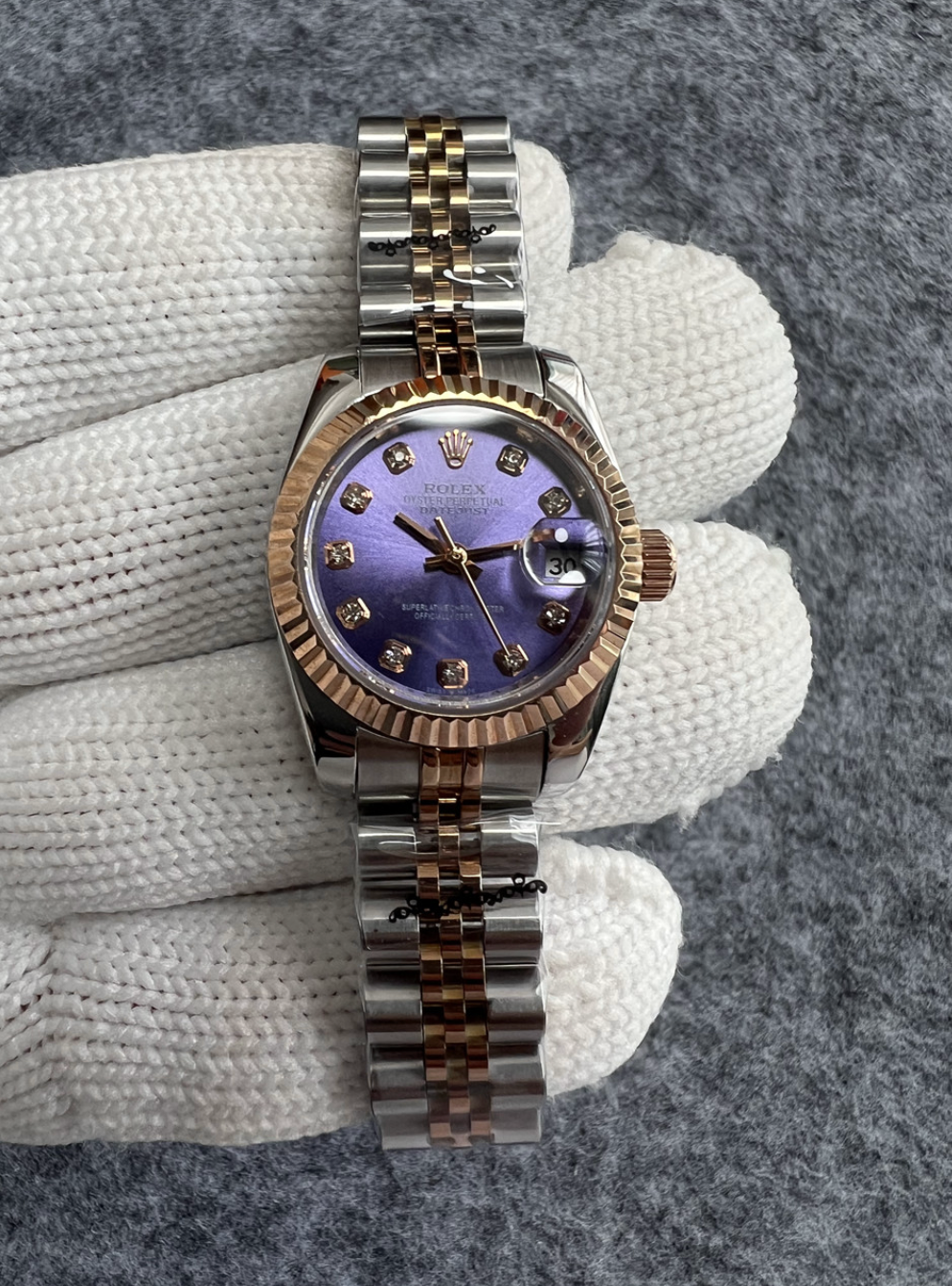 Luxury Metallic Purple Fashion Watch