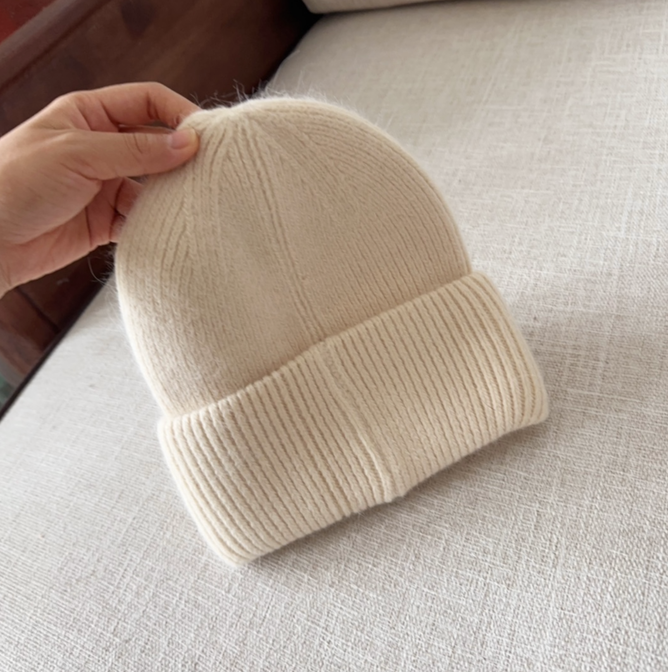 Classic Tan Diamond Fashion Beanie