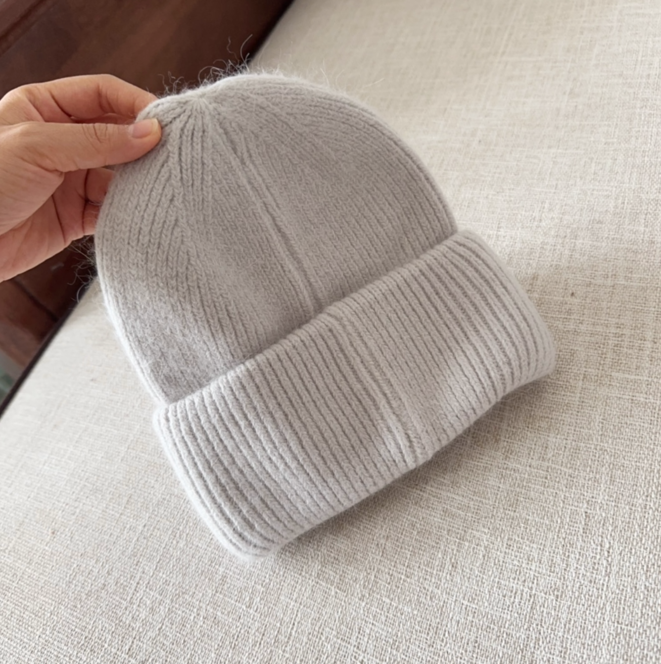 Classic Grey Diamond Fashion Beanie