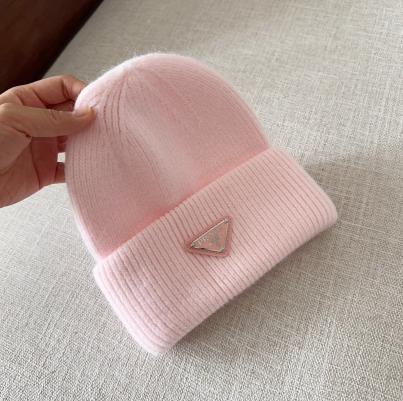 Classic Pink Diamond Fashion Beanie