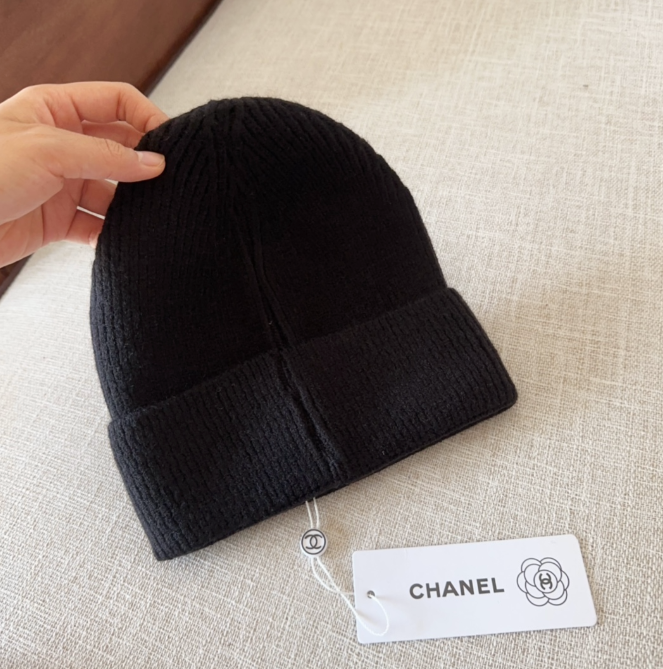 Classic Black CC Design Fashion Beanie