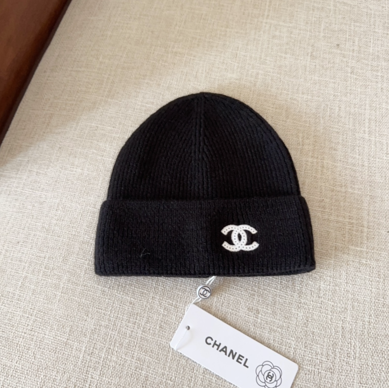 Classic Black CC Design Fashion Beanie