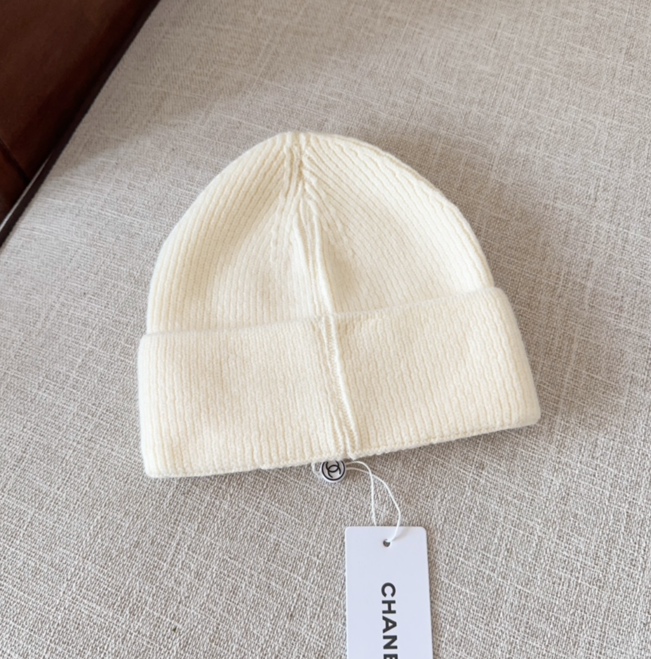 Classic Tan CC Pattern Fashion Beanie