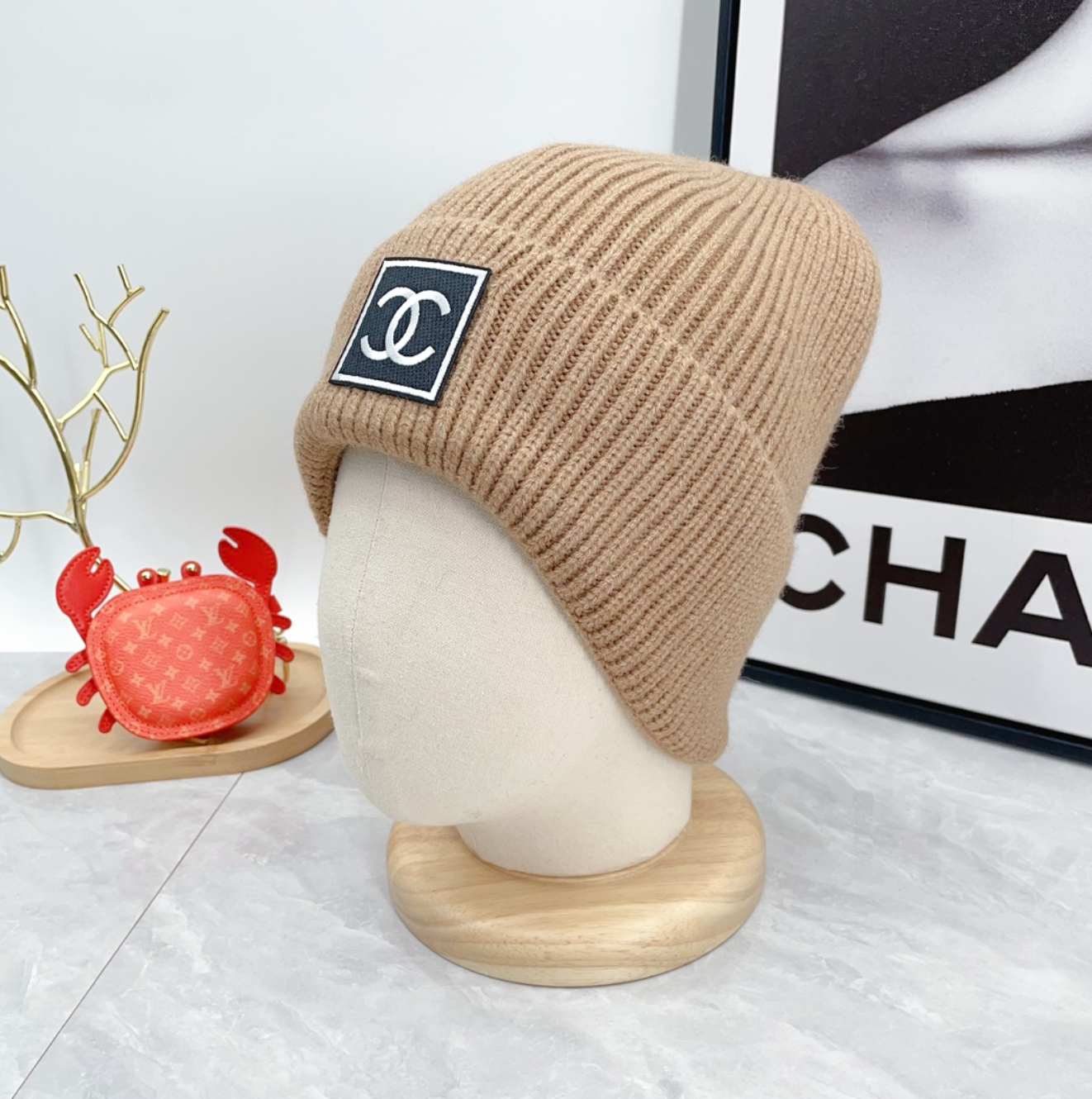 Luxury Fall Brown CC Fashion Beanie