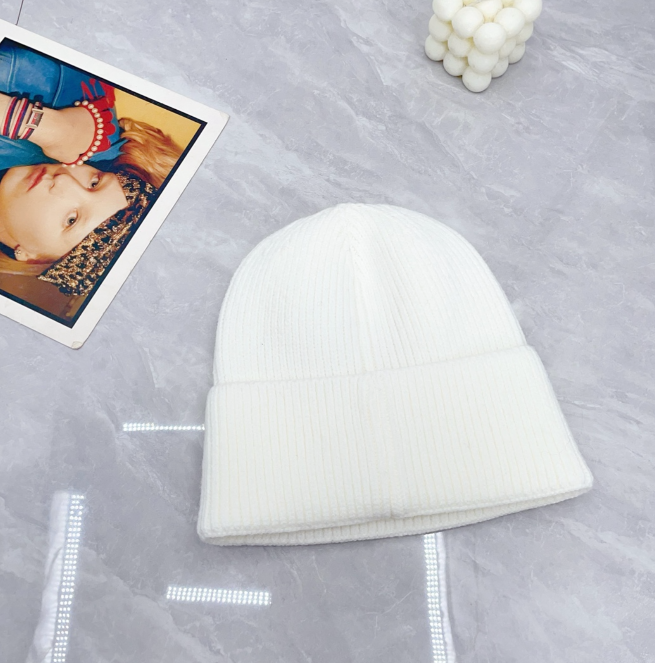 Luxury Snow White CC Fashion Beanie