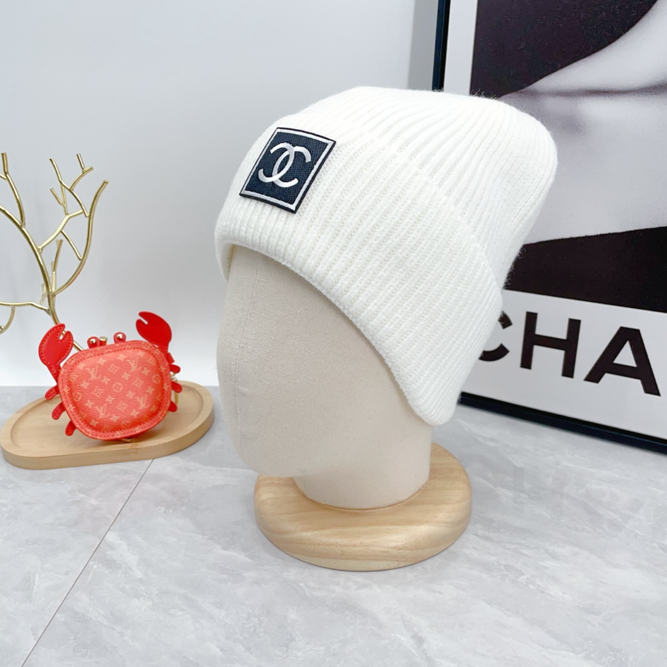 Luxury Snow White CC Fashion Beanie