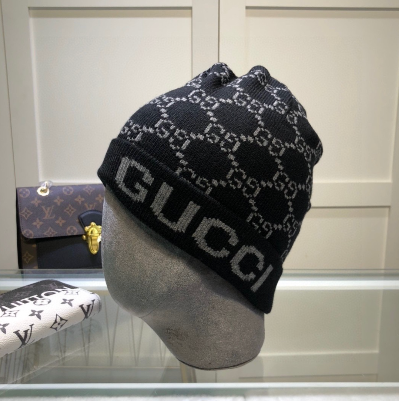 Luxury Steel Black GG Fashion Beanie