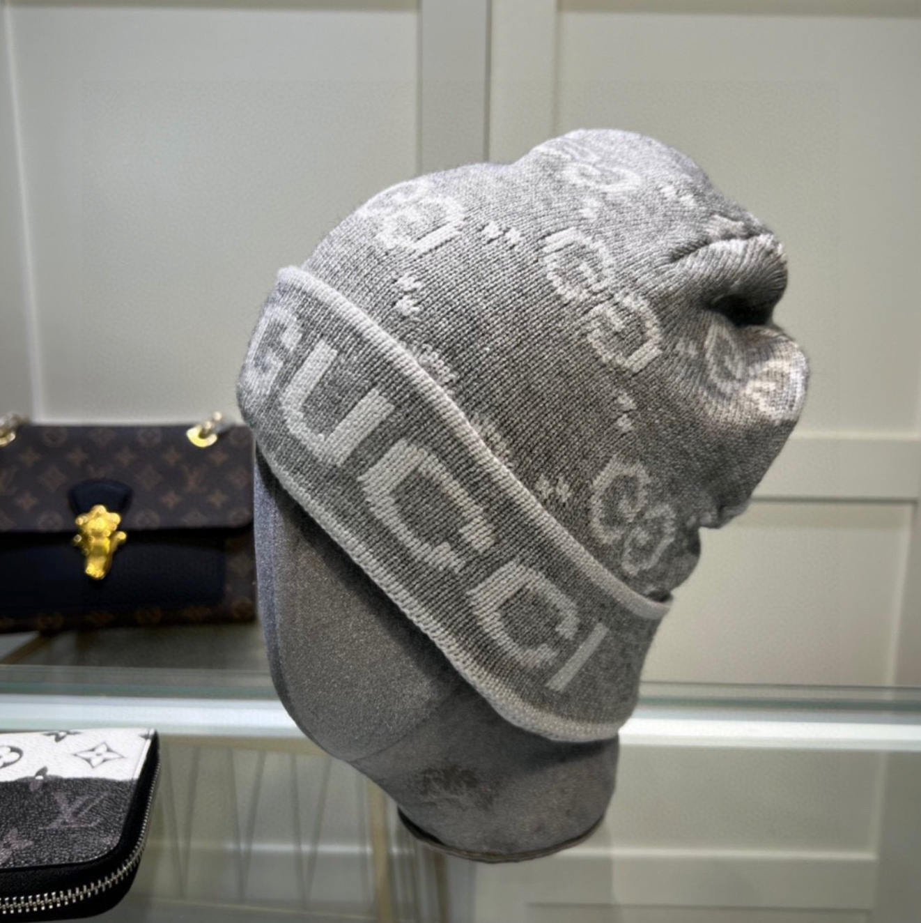 Luxury Wool Grey GG Fashion Beanie