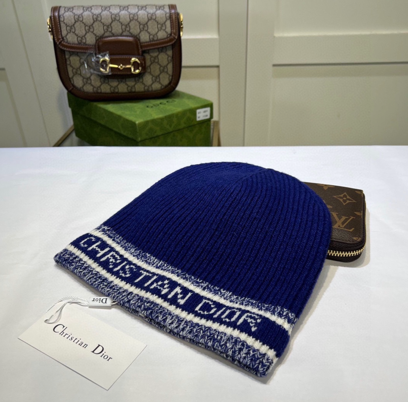 Luxury Deep Blue CD Fashion Beanie