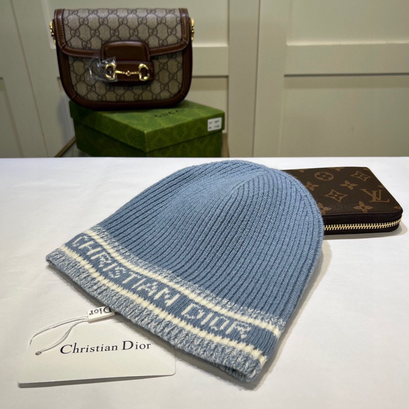 Luxury Antique Blue CD Fashion Beanie