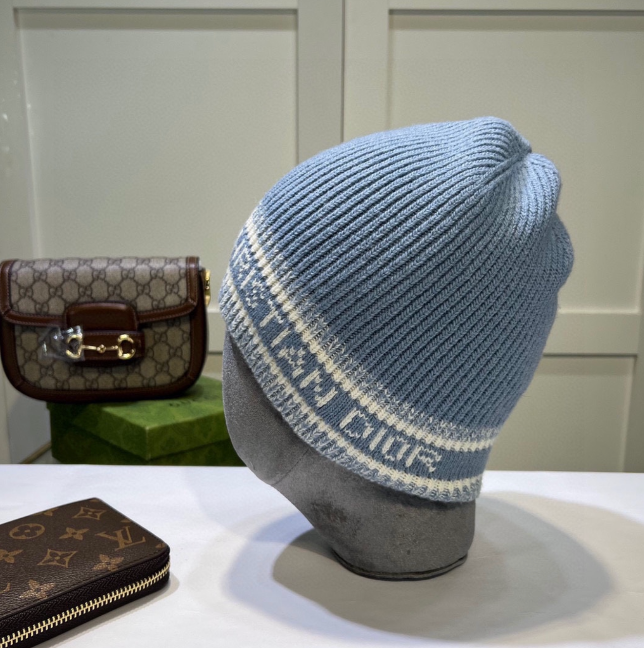 Luxury Antique Blue CD Fashion Beanie