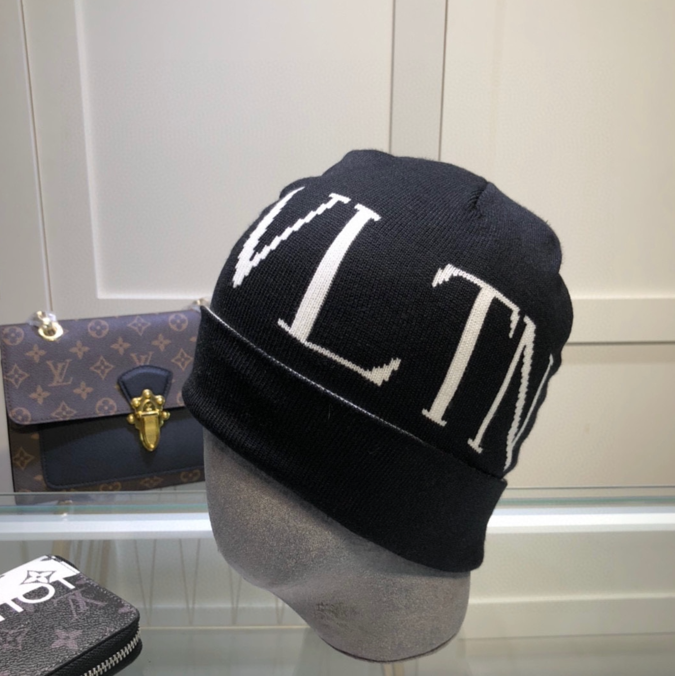 Luxury Black VLTN Fashion Beanie