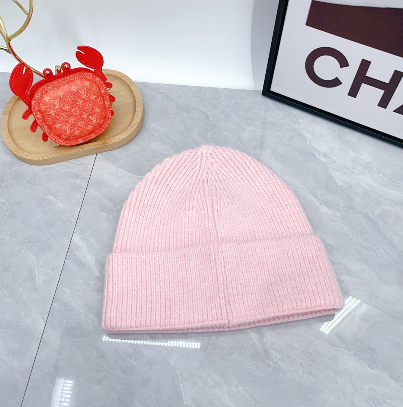 Classic Sweet Pink Design Fashion Beanie