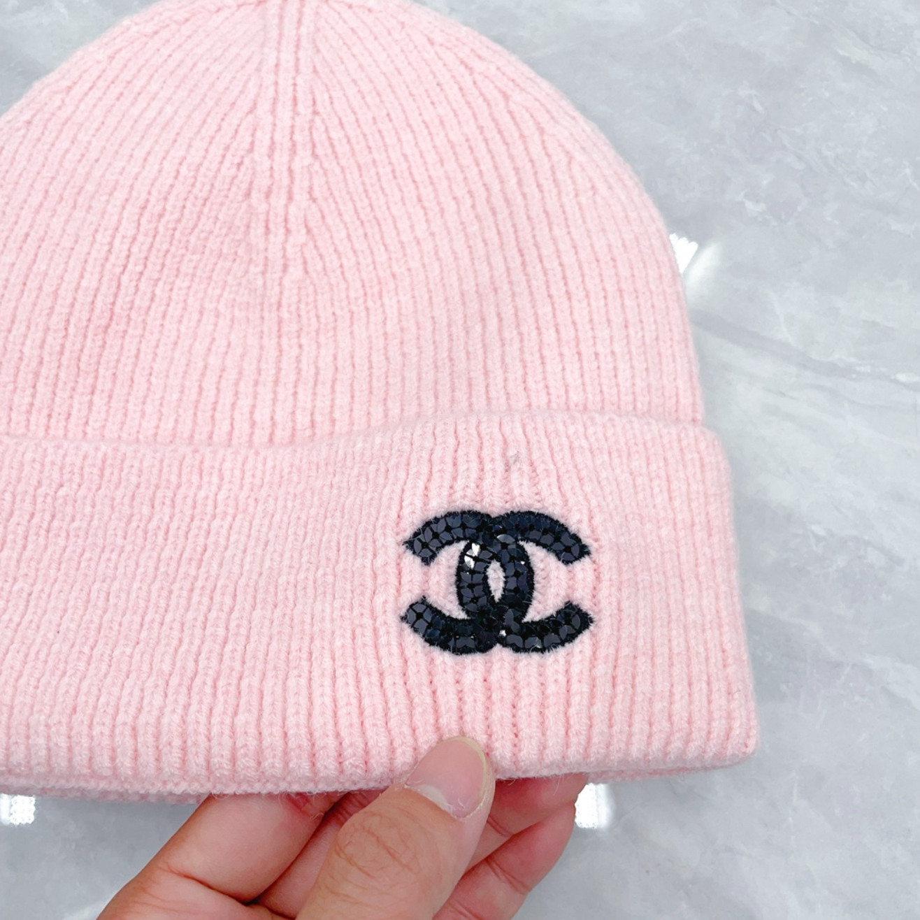 Classic Sweet Pink Design Fashion Beanie