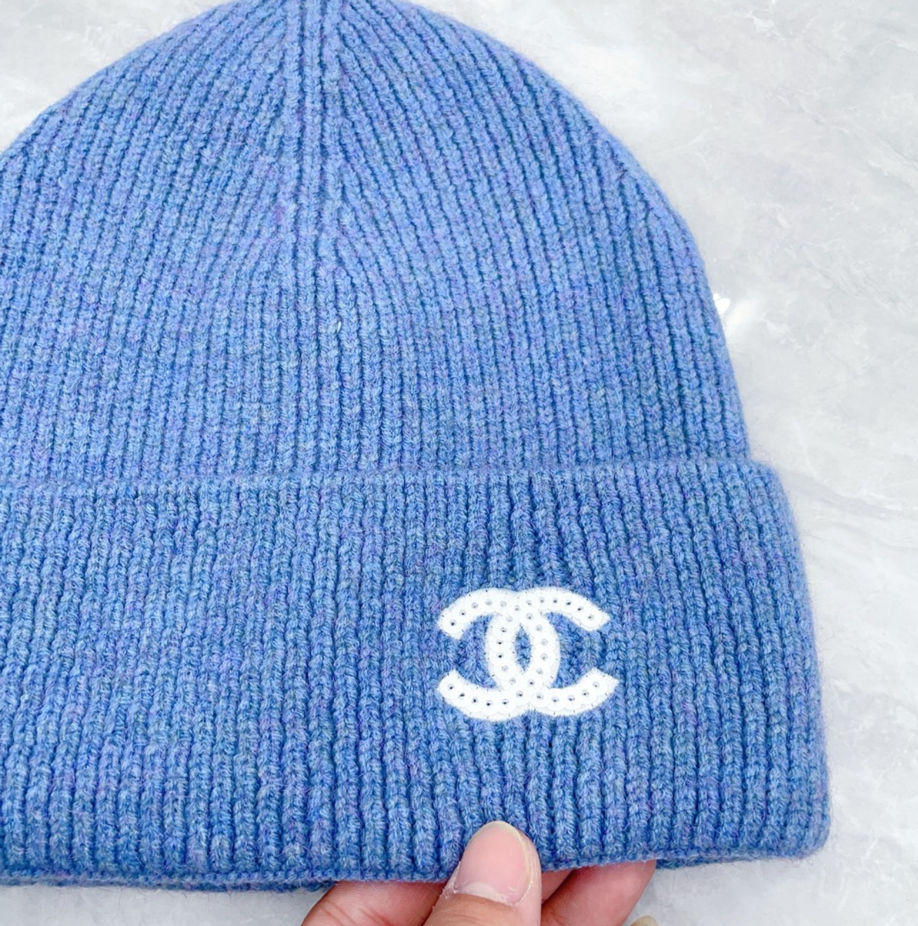 Classic Marine Blue CC Design Fashion Beanie