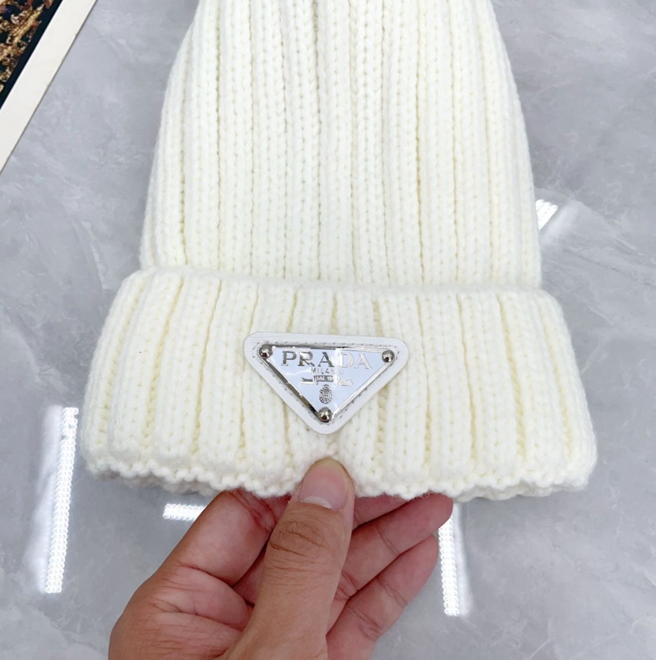 Luxury Winter White Fashion Beanie