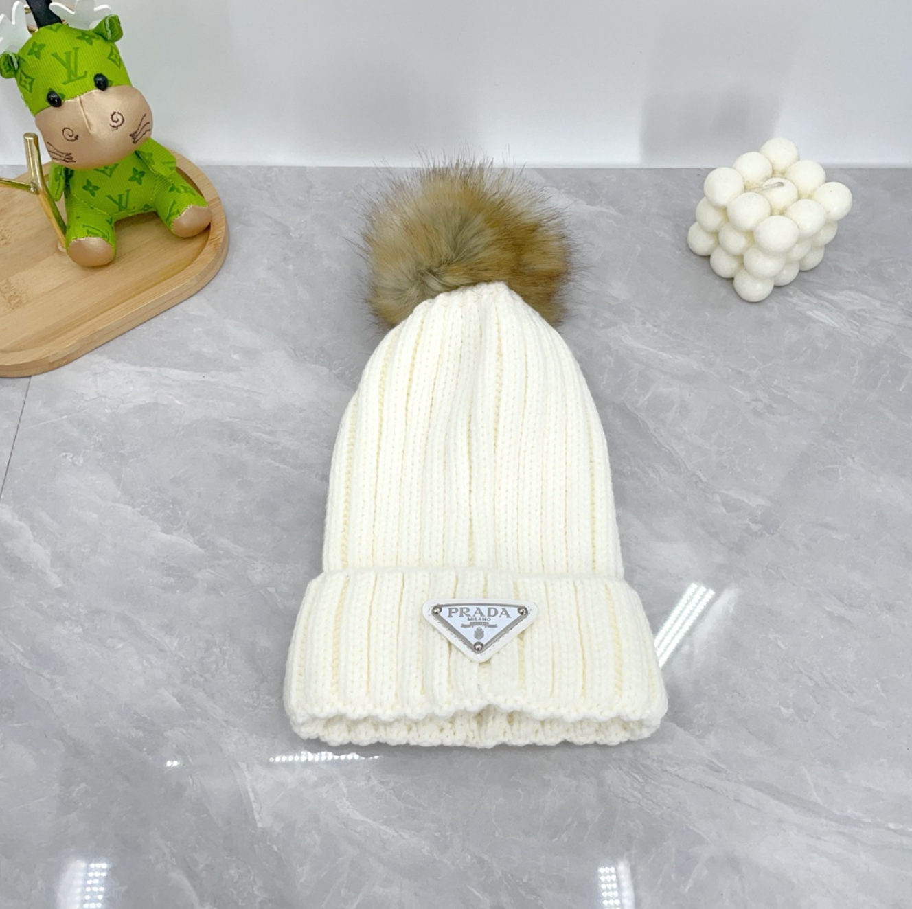 Luxury Winter White Fashion Beanie