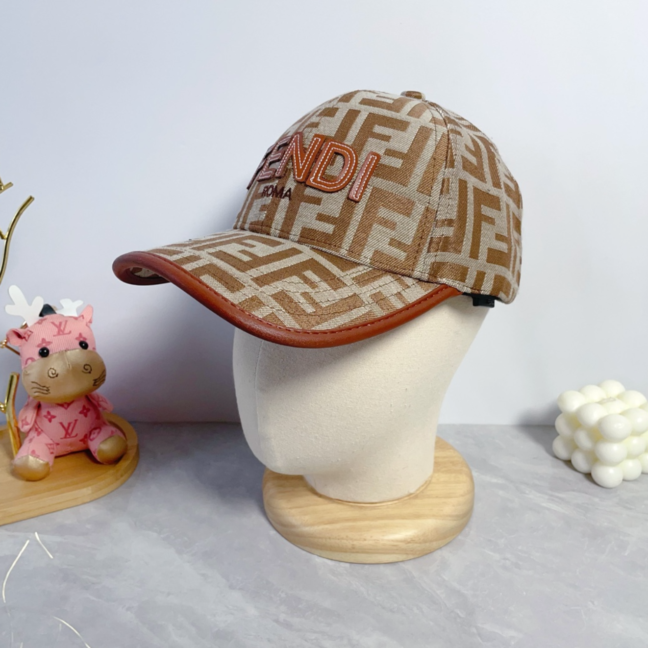 Classic Tan Fashion F Design Hat