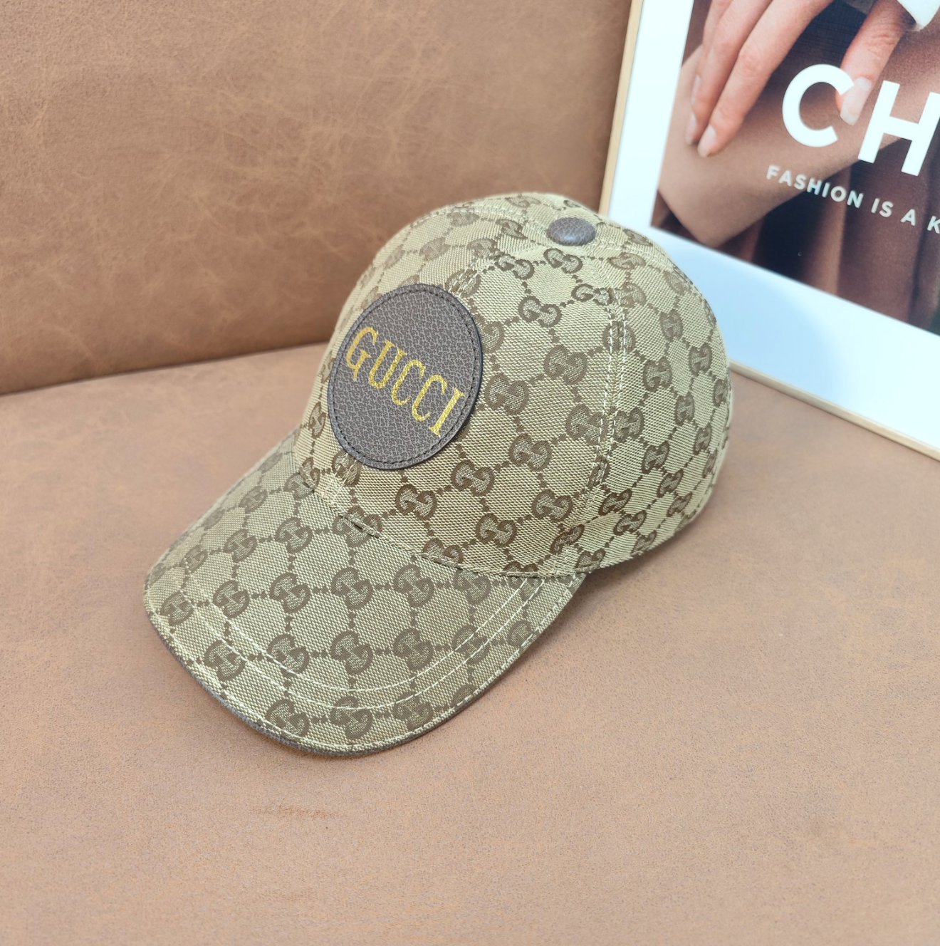 Classic Tan Fashion G Design Hat