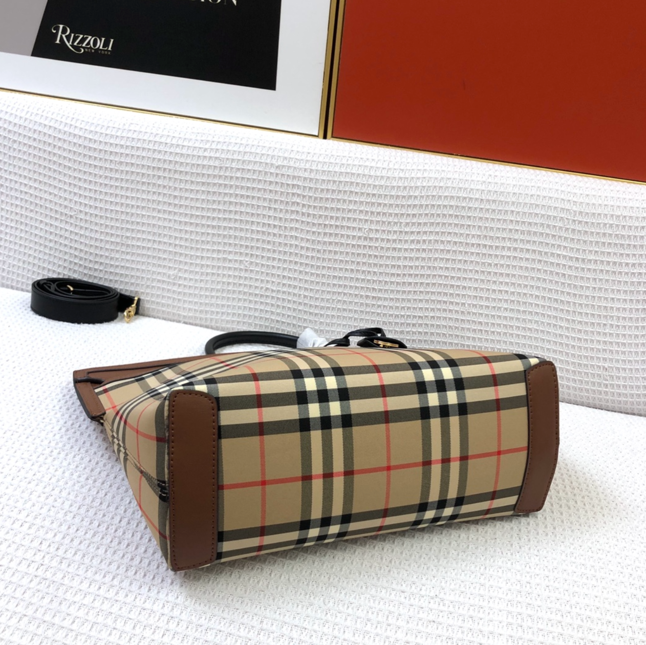 Classic Coffee Stripe Design Fashion Handbag