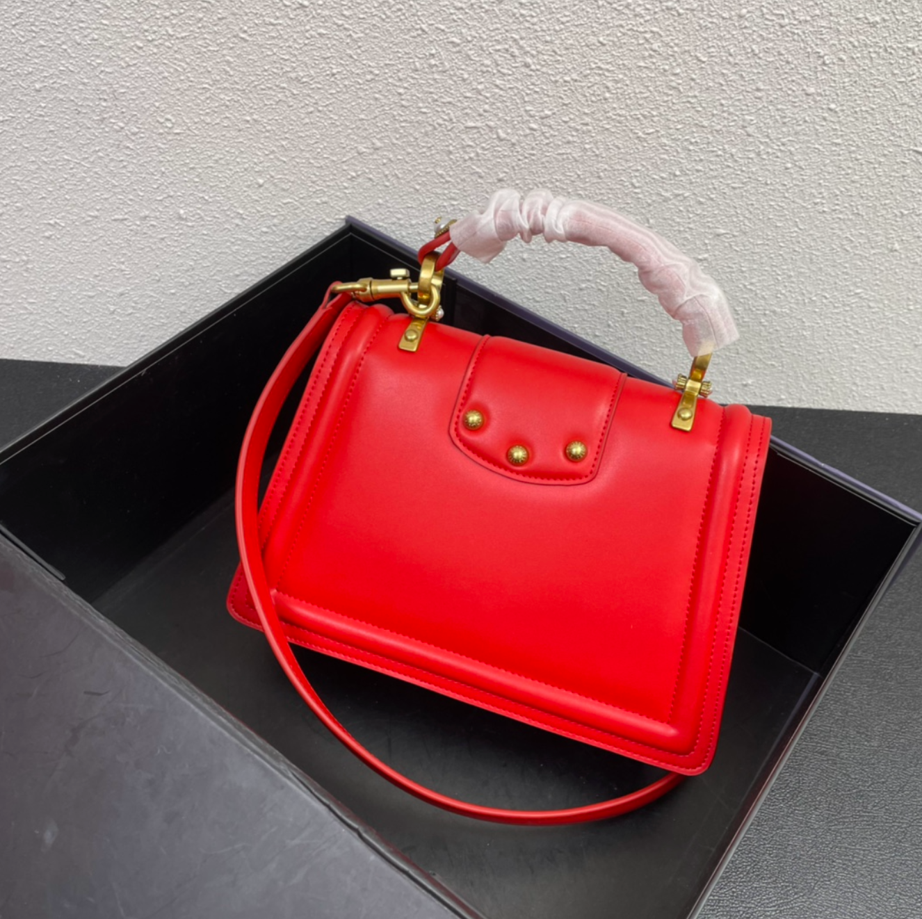 Unique Ruby Red DG Design Handbag