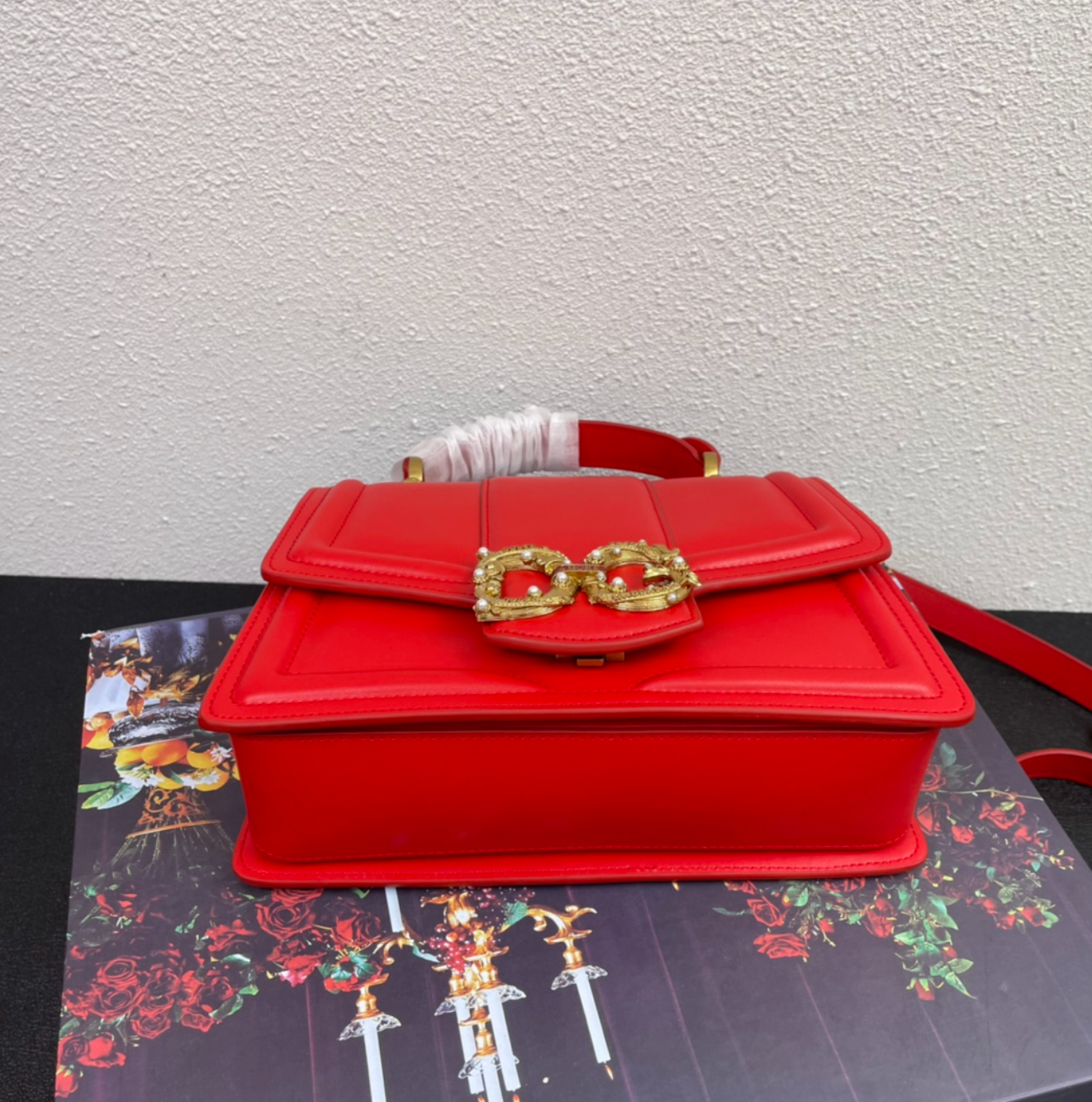 Unique Ruby Red DG Design Handbag