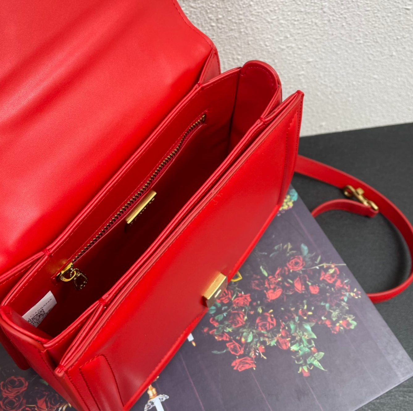 Unique Ruby Red DG Design Handbag