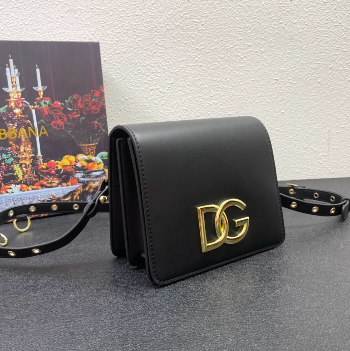 Unique Black DG Print Luxury Handbag