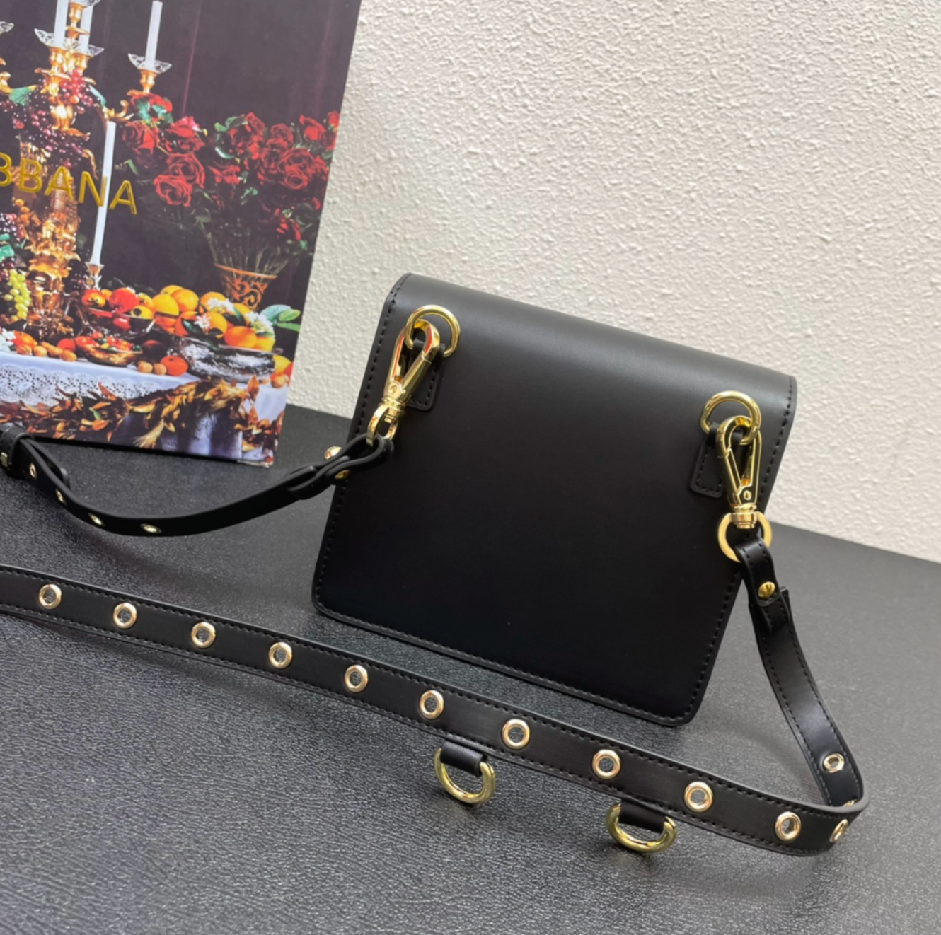 Unique Black DG Print Luxury Handbag