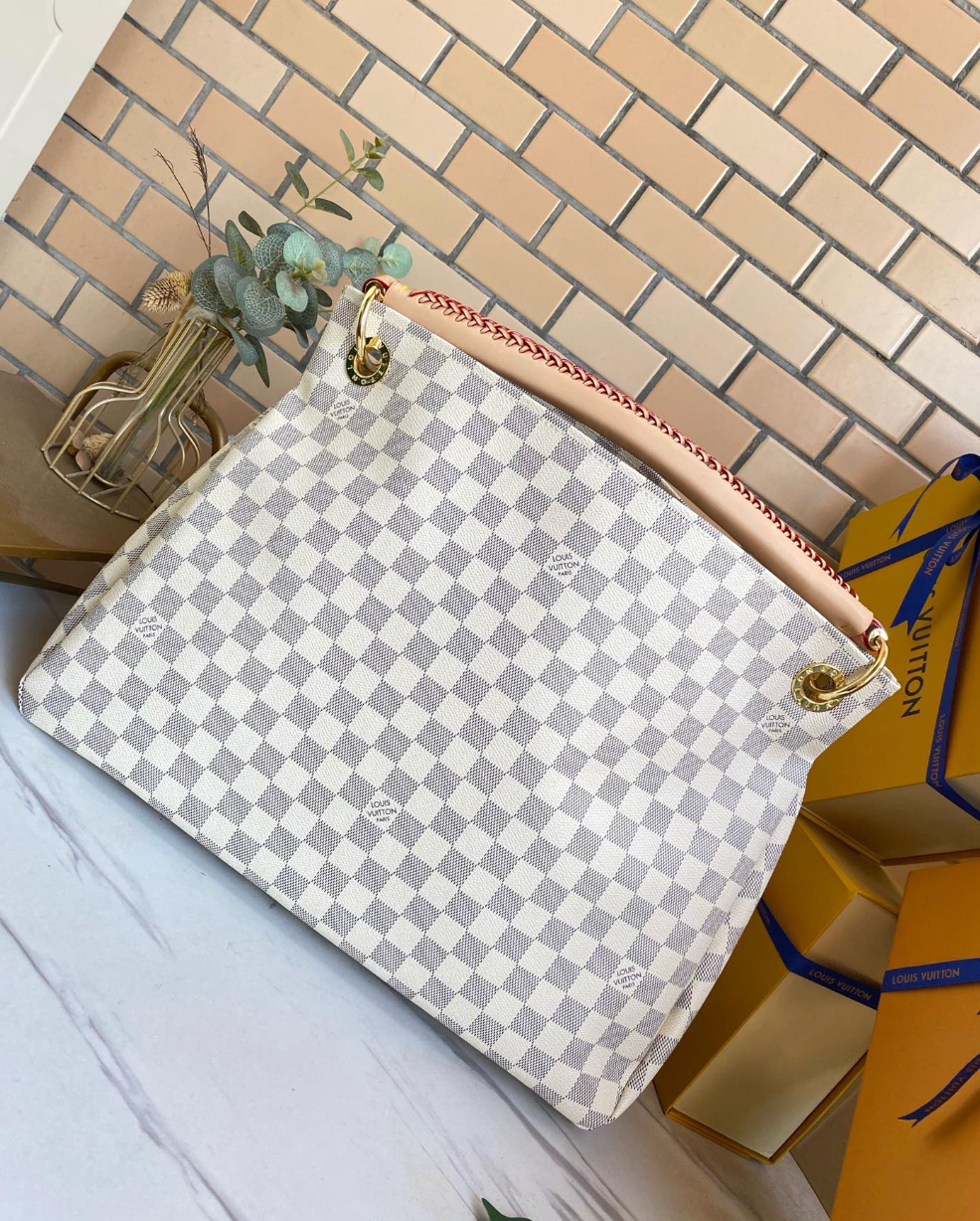 Unique White Leather Chess Print Fashion Handbag