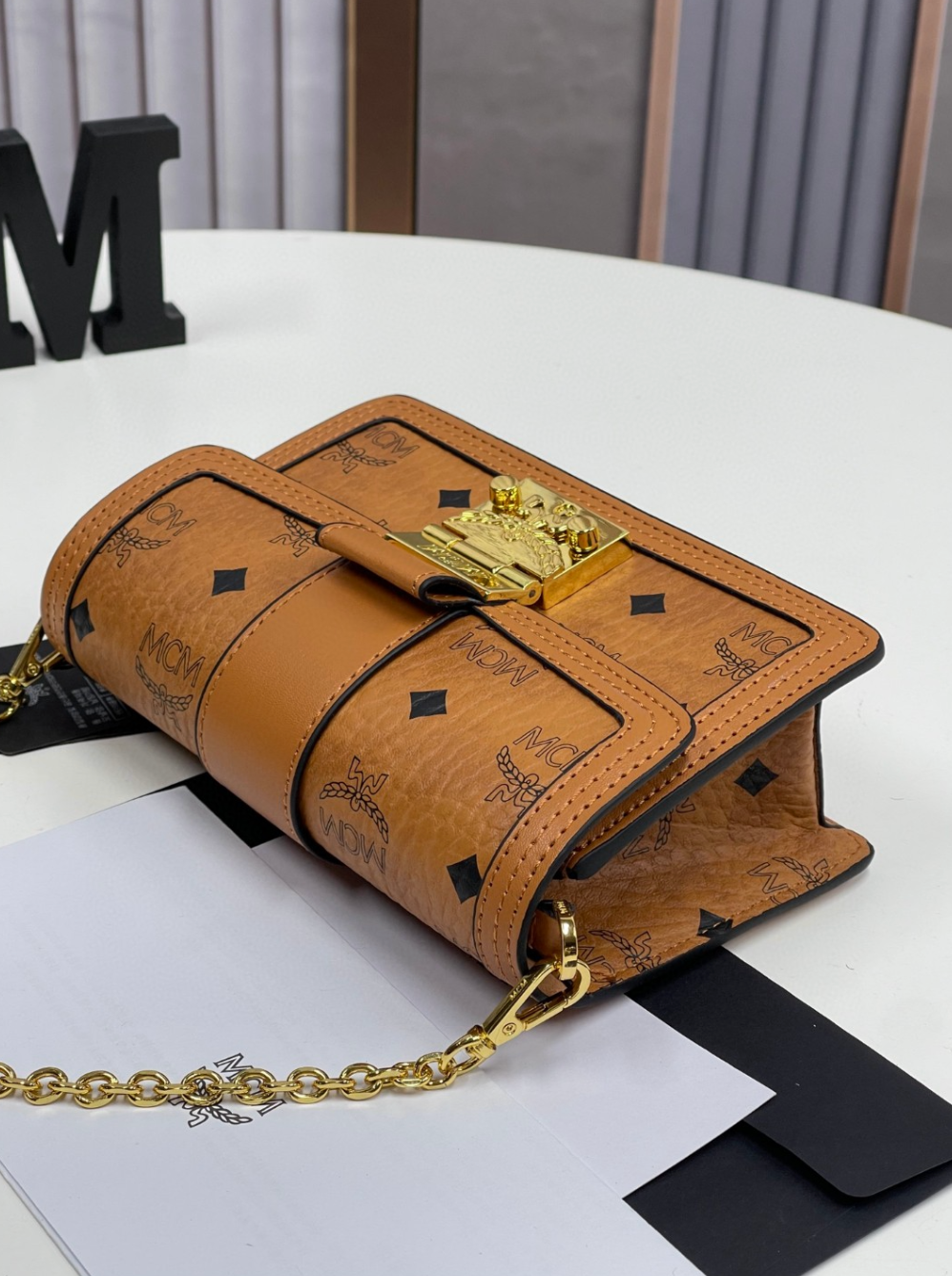 Unique Tan Charm Print Fashion Handbag