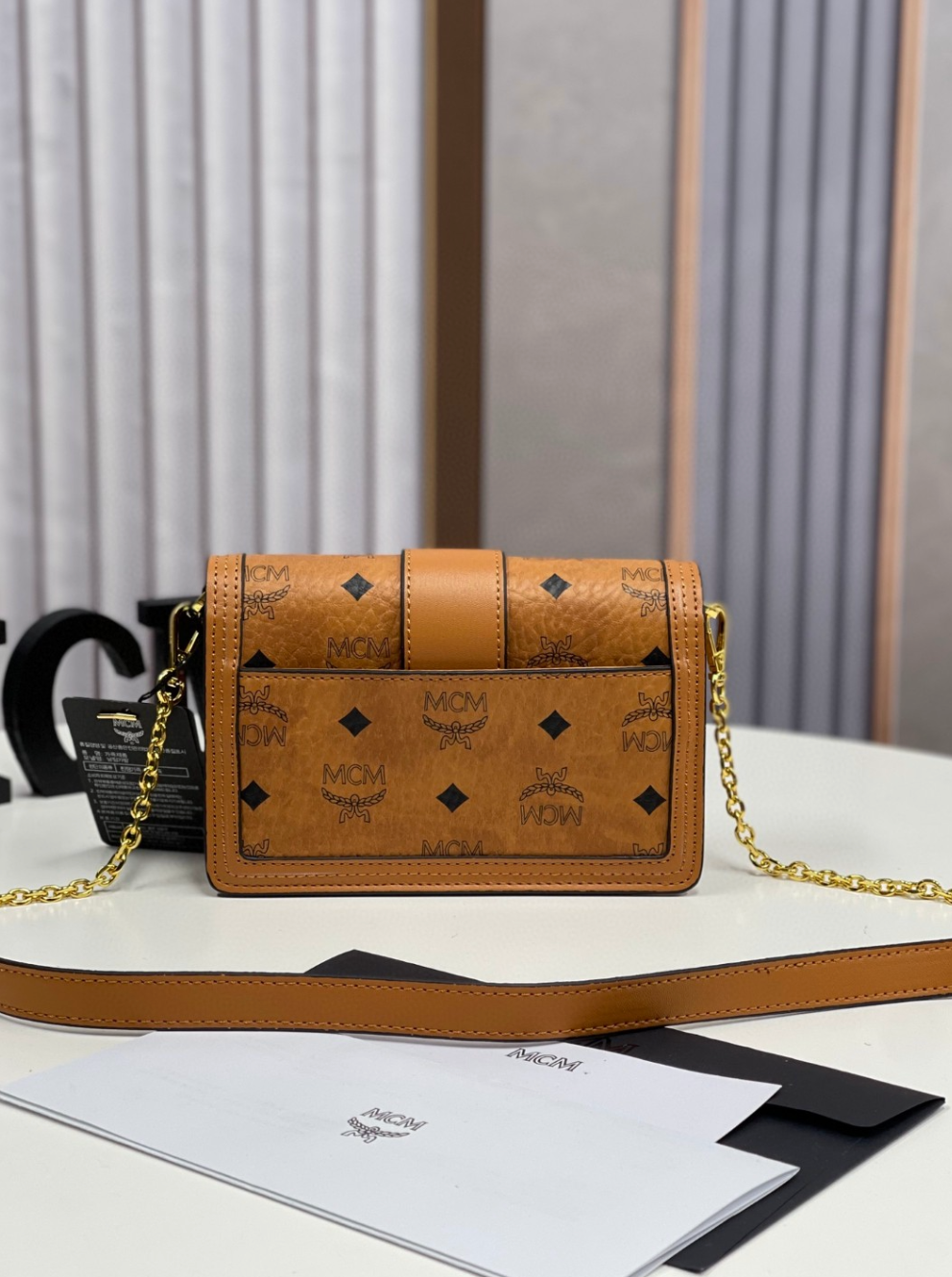 Unique Tan Charm Print Fashion Handbag