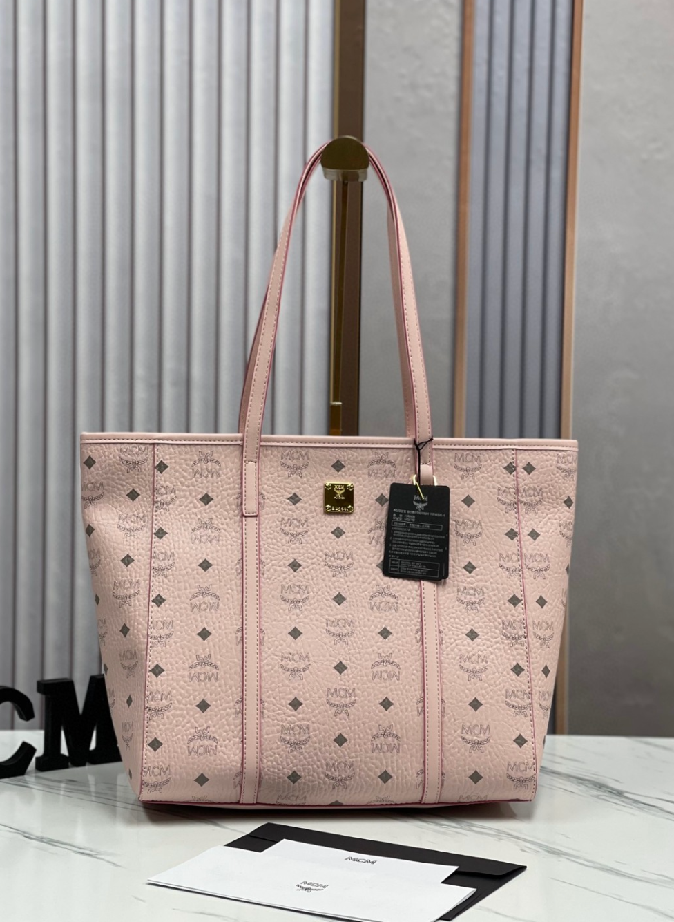 Unique Light Pink Leather Charm Print Fashion Handbag