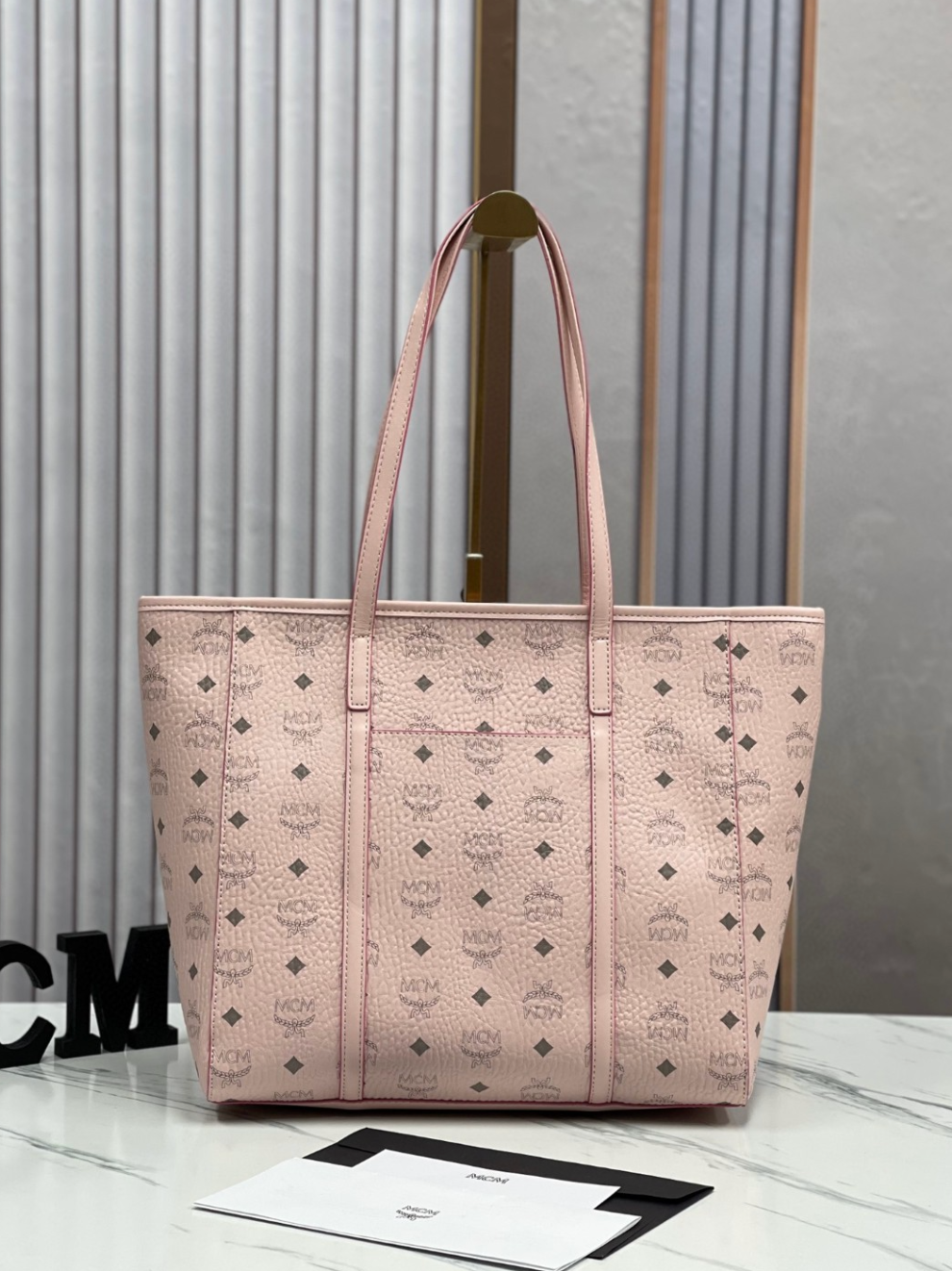 Unique Light Pink Leather Charm Print Fashion Handbag