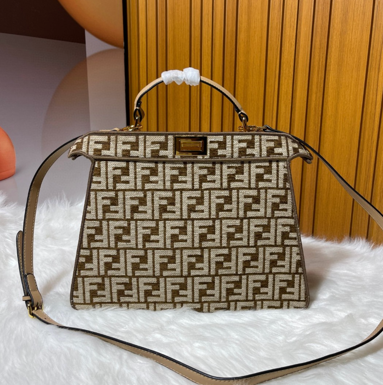 Classic Coffee F Design Fashion Handbag