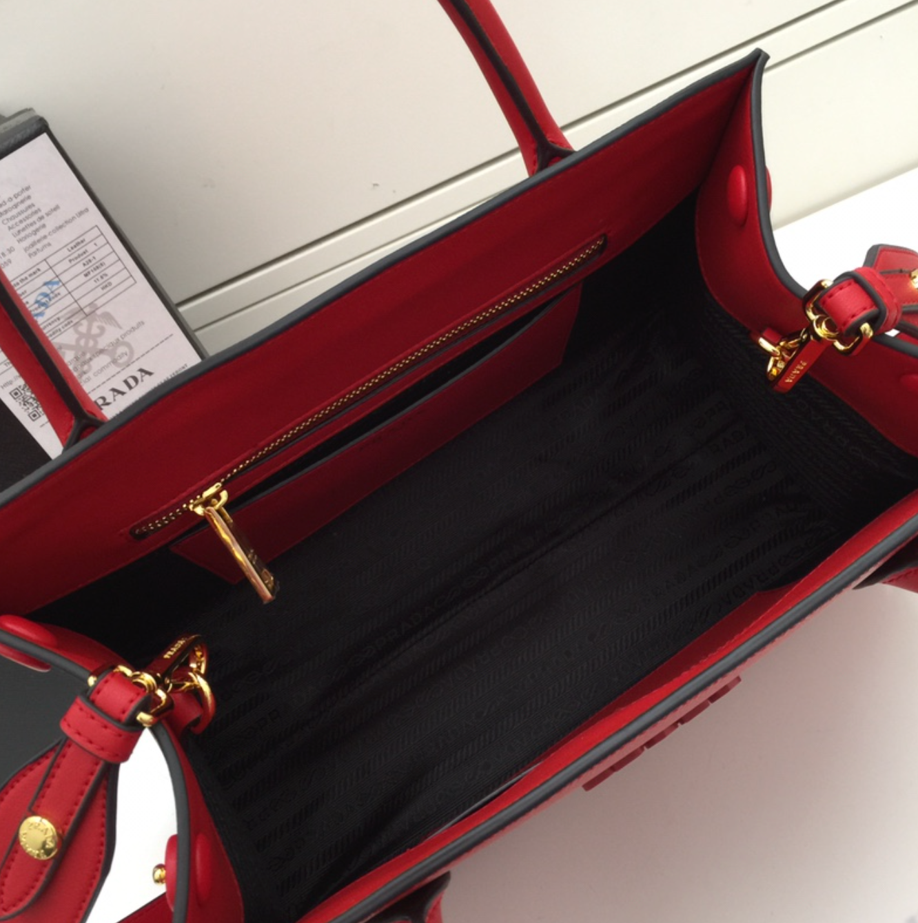 Classic Ruby Red Diamond Design Fashion Handbag