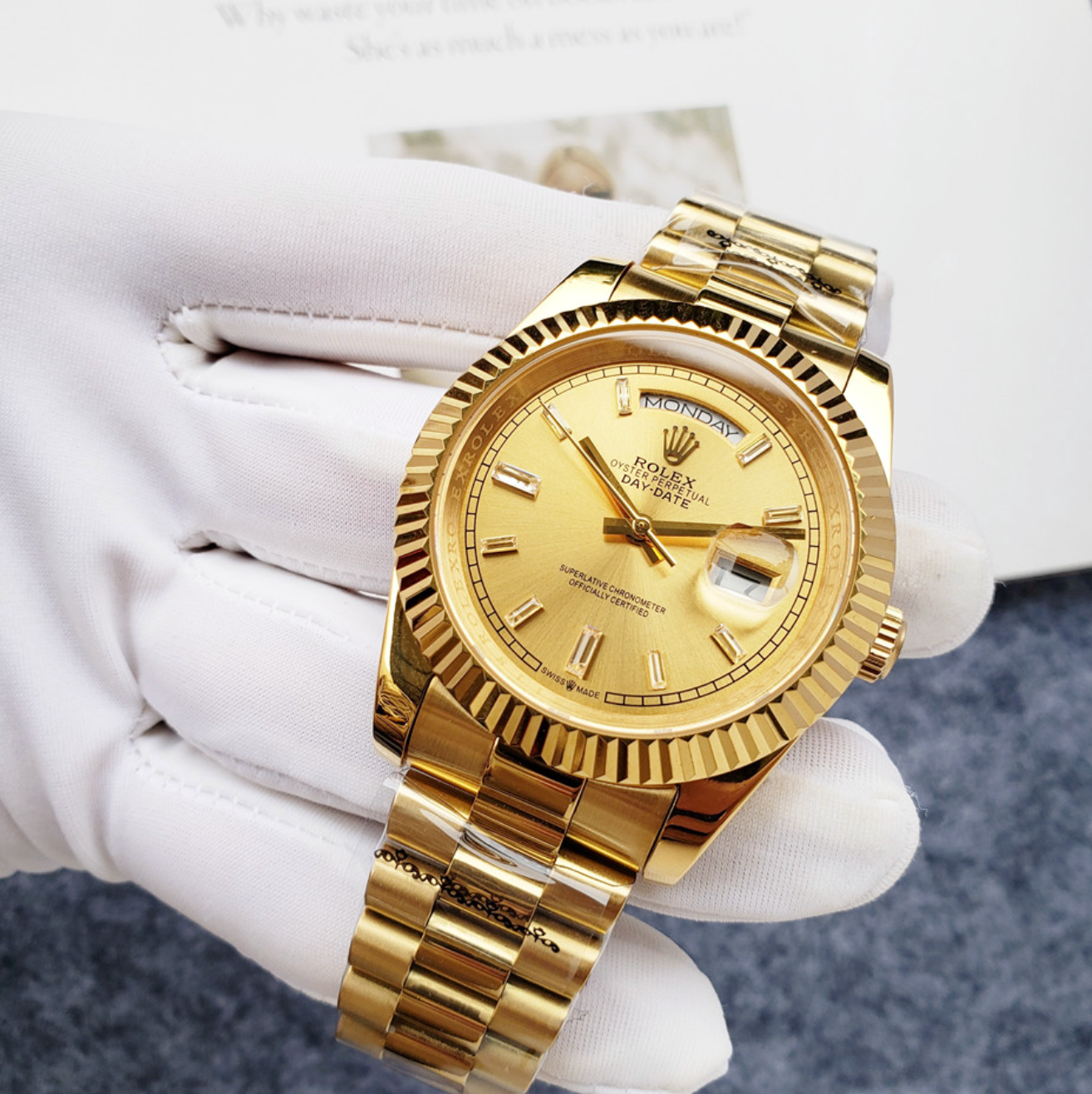 Luxury Oro Amarillo Fashion Watch