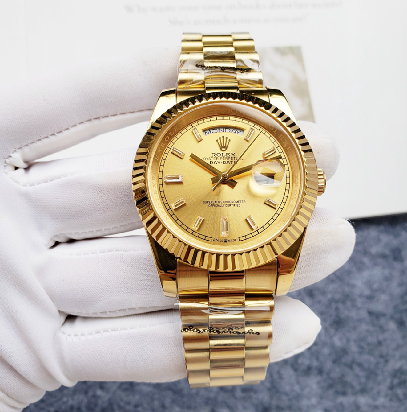 Luxury Oro Amarillo Fashion Watch