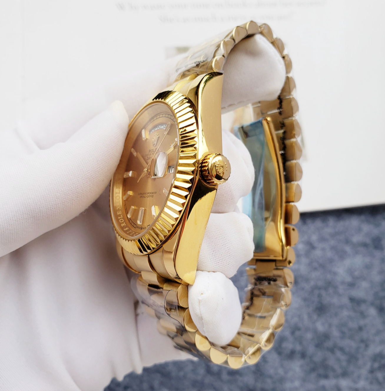 Luxury Oro Amarillo Fashion Watch