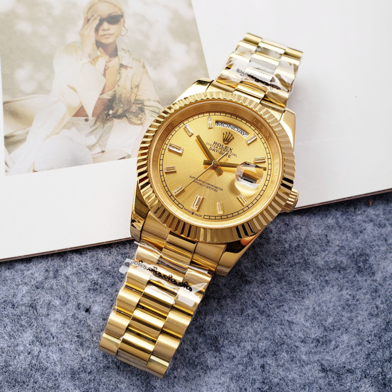 Luxury Oro Amarillo Fashion Watch