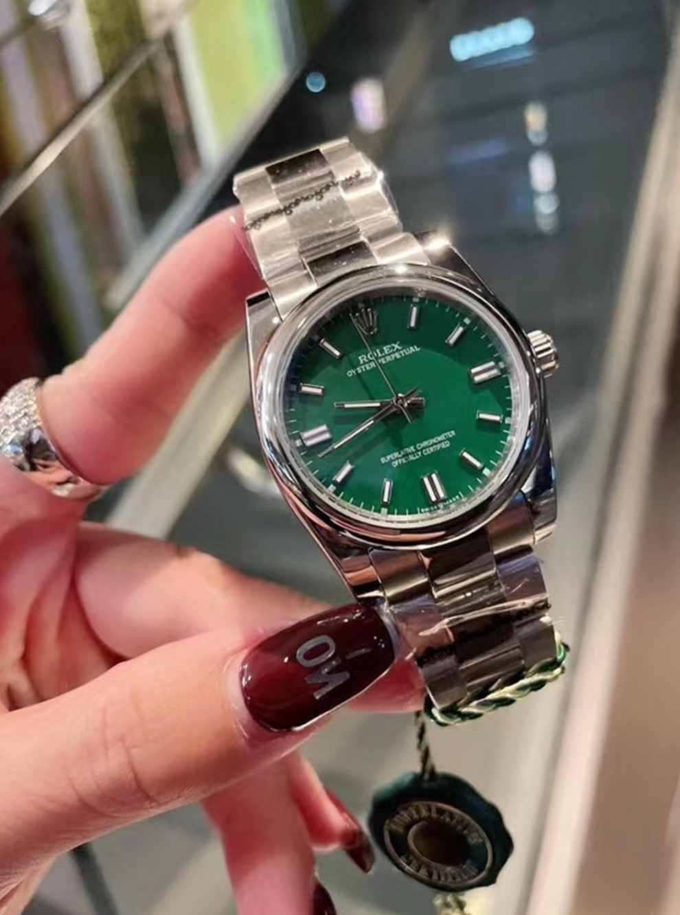 Luxury Low Tone Green Fashion Watch