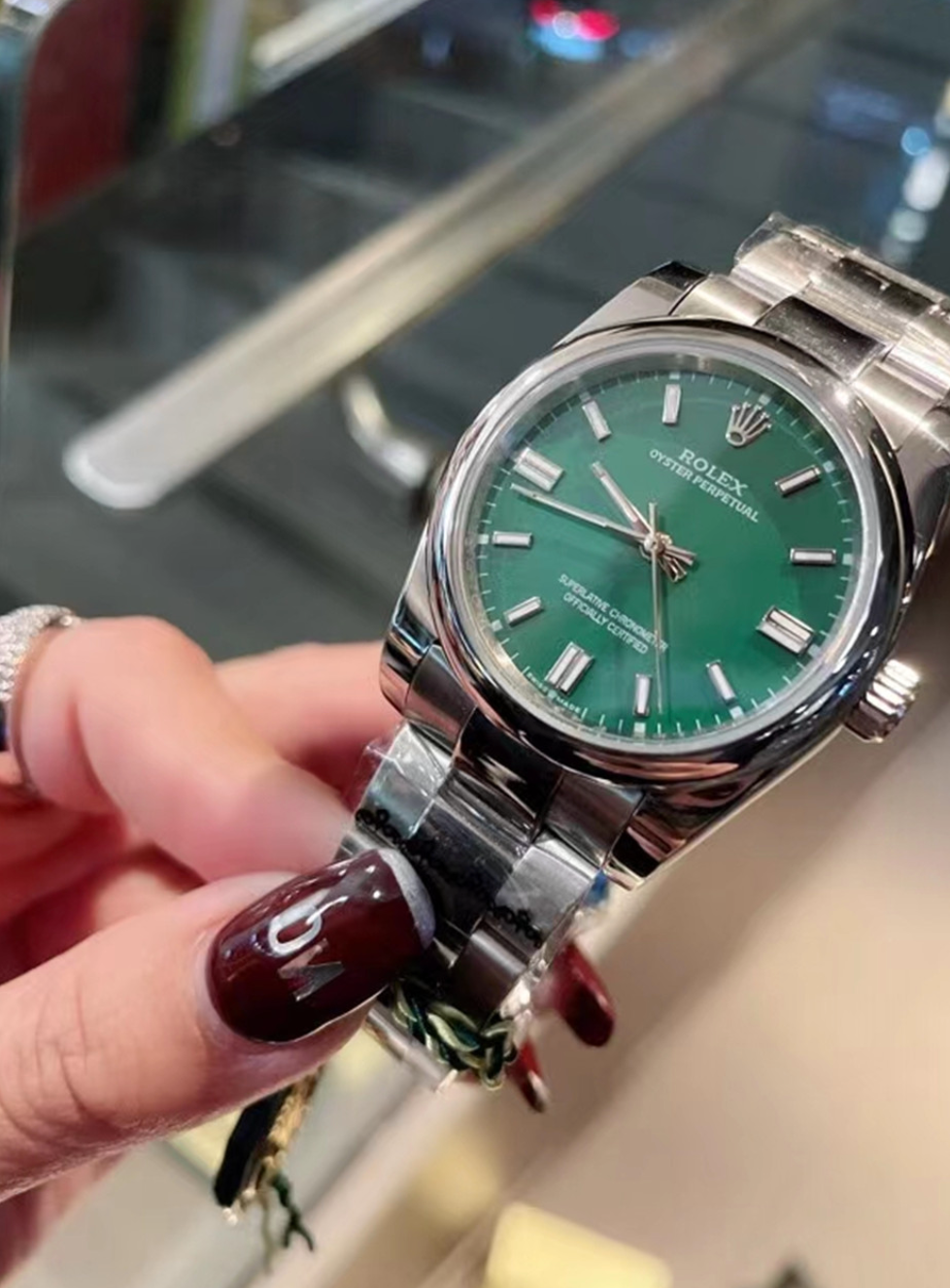 Luxury Low Tone Green Fashion Watch